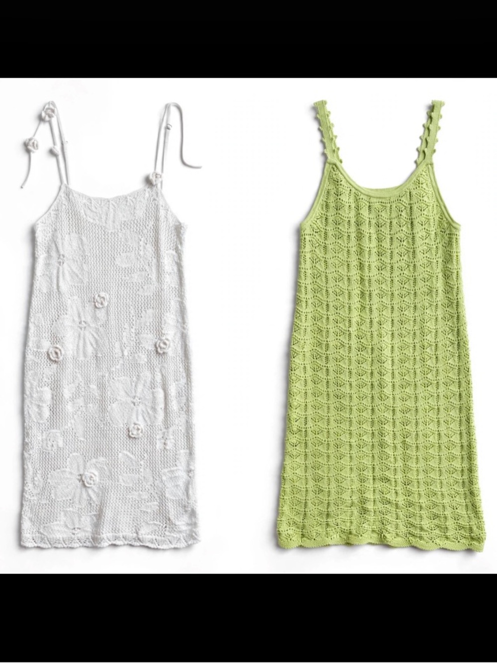 Bundle of two cotton crochet dresses